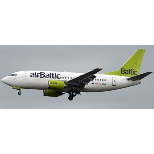 JC20239 - 1/200 AIR BALTIC BOEING 737-500 REG: YL-BBD WITH STAND