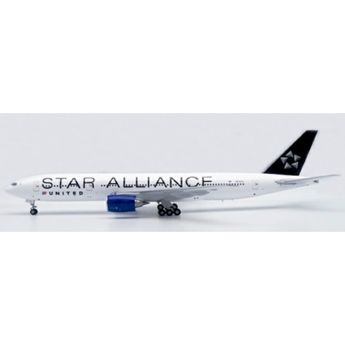 JC20285 - 1/200 UNITED AIRLINES BOEING 777-200ER STAR ALLIANCE REG: N218UA WITH STAND