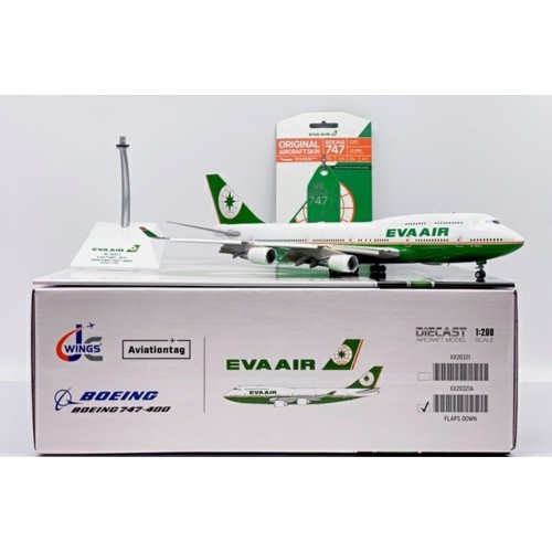 JC20321A - 1/200 EVA AIR BOEING 747-400 REG: B-16411 FLAPS DOWN WITH STAND LIMITED EDITION AVIATIONTAG