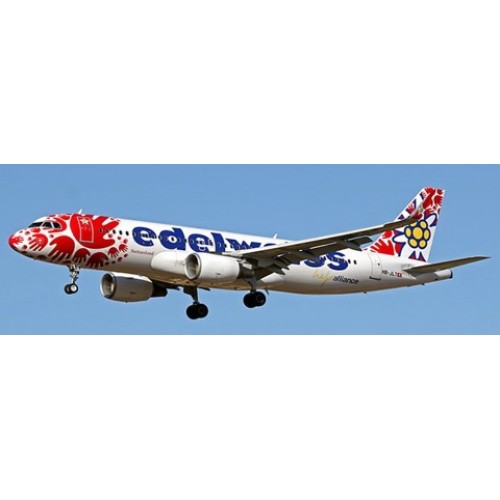 JC20337 - 1/200 EDELWEISS AIR AIRBUS A320 REG: HB-JLT WITH STAND