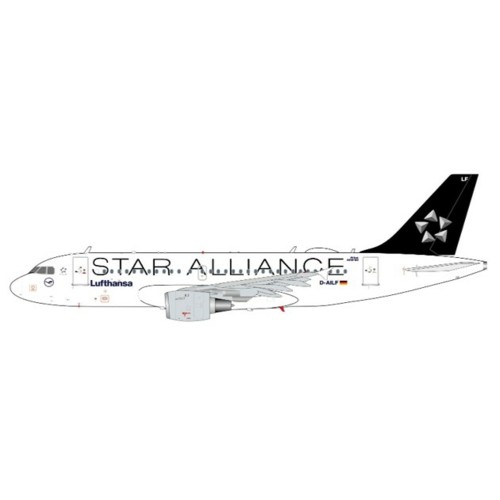 JC20609 - 1/200 LUFTHANSA AIRBUS A319 STAR ALLIANCE REG: D-AILF WITH STAND