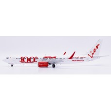 JC20610 - 1/200 LION AIR BOEING 737-900ER 100TH BOEING NEXT-GENERATION 737 REG: PK-LOF WITH STAND