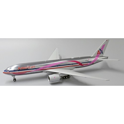 JC2192 - 1/200 AMERICAN AIRLINES BOEING 777-200ER PINK RIBBONPOLISHED REG: N759AN WITH STAND