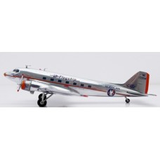 JC2383 - 1/200 AMERICAN AIRLINES DOUGLAS DC-3 FLAGSHIP DETROIT POLISHED REG: NC17334 WITH STAND