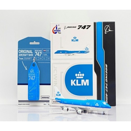 JC40117A - 1/400 KLM ROYAL DUTCH AIRLINES BOEING 747-400 100 REG: PH-BFG FLAPS DOWN WITH ANTENNA AND LIMITED EDITION AVIATIONTAG