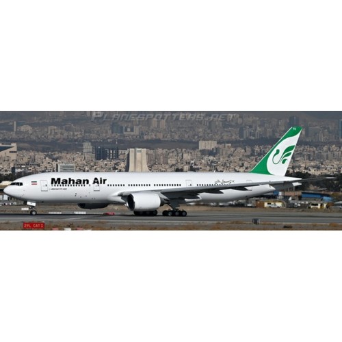 JC40848 - 1/400 MAHAN AIR BOEING 777-200ER IRANS 1ST BOEING 777 REG: EP-MTC WITH ANTENNA JC40848 - 1/400 MAHAN AIR BOEING 777-200ER IRANS 1ST BOEING 777 REG: EP-MTC WITH ANTENNA