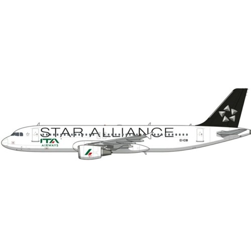 JC40855 - 1/400 ITA AIRWAYS AIRBUS A320 STAR ALLIANCE REG: EI-EIB WITH ANTENNA
