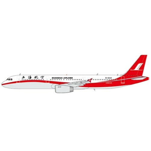 JC4142 - 1/400 SHANGHAI AIRLINES AIRBUS A321-200 REG: B-6642 WITH ANTENNA