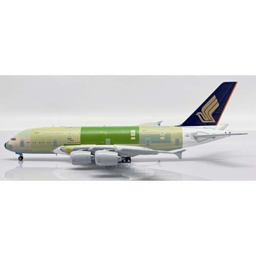JC4473 - 1/400 SINGAPORE AIRLINES AIRBUS A380 BARE METAL REG: F-WWSM WITH ANTENNA