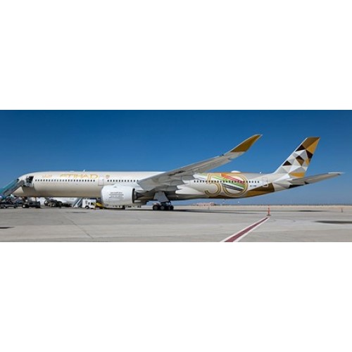 JC4496 - 1/400 ETIHAD AIRWAYS AIRBUS A350-1000XWB YEAR OF THE 50TH LIVERY WITH ANTENNA