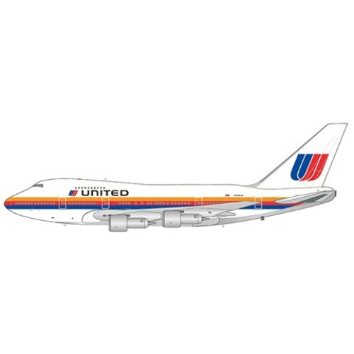 JC4959 - 1/400 UNITED AIRLINES BOEING 747SP OLD LIVERY REG: N140UA WITH ANTENNA