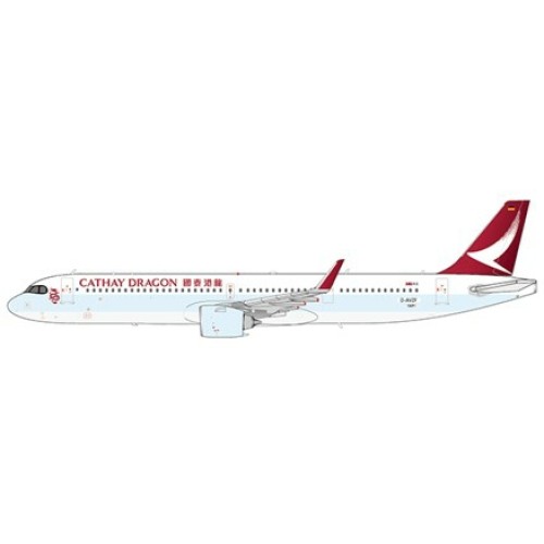 JCEW221N006 - 1/200 CATHAY DRAGON AIRBUS A321NEO TEST REGISTRATION REG D-AVZF WITH STAND