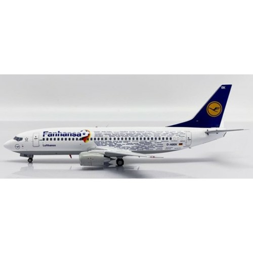 JCEW2733001 - 1/200 LUFTHANSA BOEING 737-300 FANHANSA REG: D-ABEK WITH STAND