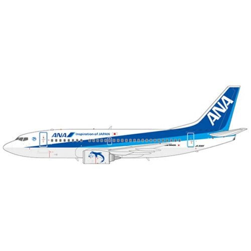 JCEW2735006 - 1/200 ANA WINGS BOEING 737-500 FAREWELL JA307K WITH STAND