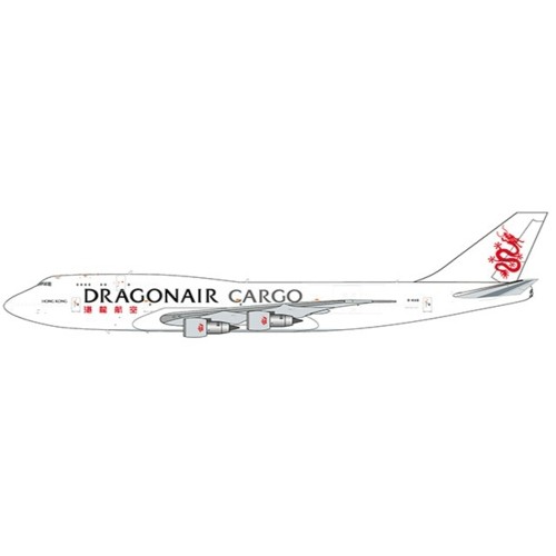 JCEW2743001 - 1/200 DRAGONAIR CARGO BOEING 747-300(SF) 20TH ANNIVERSARY REG: B-KAB WITH STAND