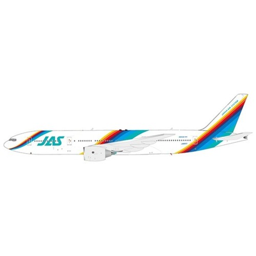 JCEW2772003 - 1/200 JAPAN AIR SYSTEM BOEING 777-200 REG: JA8977 WITH STAND