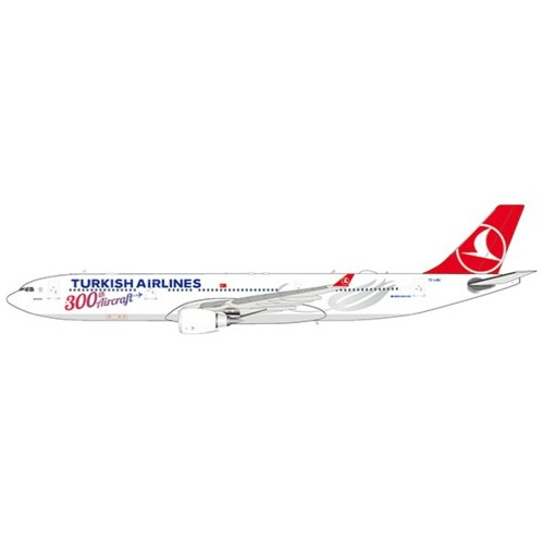 JCEW4333012 - 1/400 TURKISH AIRLINES AIRBUS A330-300 300TH AIRCRAFT REG: TC-LNC WITH ANTENNA