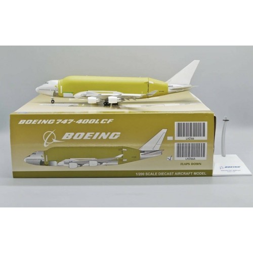 JCLH2166A - 1/200 BOEING COMPANY BOEING 747-400 LCF 'BAREMETAL VERSION' FLAP DOWN REG:N747BC WITH STAND