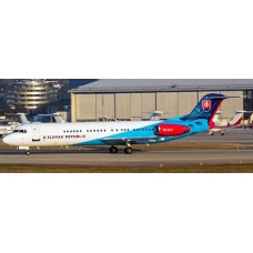 JCLH2242 - 1/200 SLOVAKIA GOVERNMENT FLYING SERVICE FOKKER 100 REG: OM-BYC WITH STAND