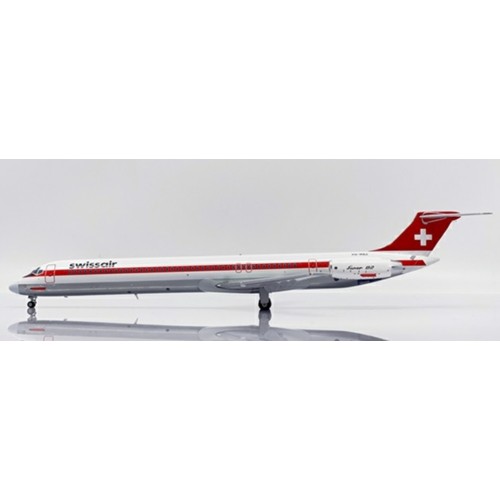 JCLH2373 - 1/200 SWISSAIR MCDONNELL DOUGLAS MD-82 POLISHED REG: PH-MBZ WITH STAND