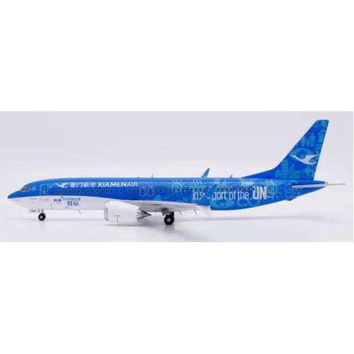 JCLH2488 - 1/200 XIAMEN AIRLINES BOEING 737 MAX 8 IN SUPPORT OF THE UN REG: B-20CP WITH STAND