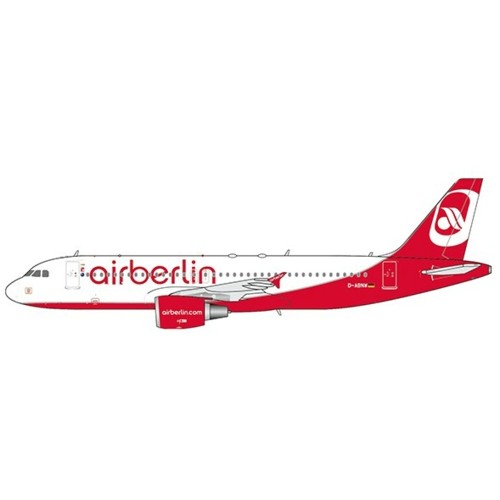 JCLH4095 - 1/400 AIR BERLIN AIRBUS A320 LAST FLIGHT REG: D-ABNW WITH ANTENNA
