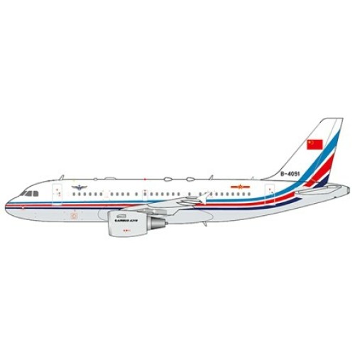 JCLH4122 - 1/400 CHINA AIR FORCE AIRBUS A319 REG: B-4091 WITH ANTENNA