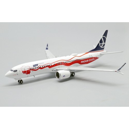 JCLH4200 - 1/400 LOT POLISH AIRLINES BOEING 737-8MAX POLAND INDEPENDENCE LIVERY REG: SP-LVD WITH ANTENNA
