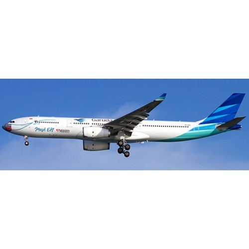 JCLH4216 - 1/400 GARUDA INDONESIA AIRBUS A330-300 MASK ON REG: PK-GHC WITH ANTENNA