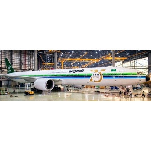 JCLH4273 - 1/400 SAUDI ARABIAN AIRLINES BOEING 777-300(ER) RETRO LIVERY REG: HZ-AK28 WITH ANTENNA