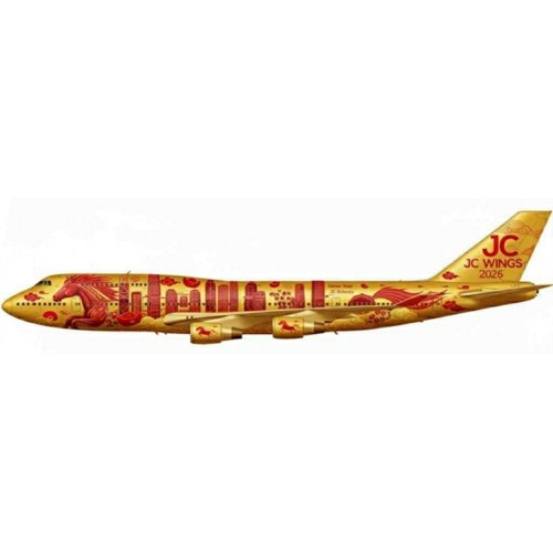 JCLH4436G - 1/400 FANTASY BOEING 747-400 2026 CNY YEAR OF THE HORSE WITH ANTENNA