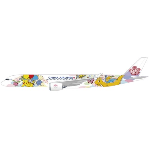JCSA2109 - 1/200 CHINA AIRLINES AIRBUS A350-900XWB PIKACHU JET REG: B-18916 WITH STAND