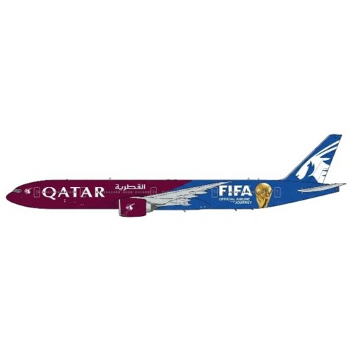 JCSA2130 - 1/200 QATAR AIRWAYS BOEING 777-300ER OFFICIAL AIRLINE OF THE JOURNEY REG: A7-BEH WITH STAND