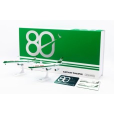 JCSA4124S - 1/400 MISC 80TH ANNIVERSARY A350-900XWB AND B747-8F TWIN SET REG: B-LRJ, B-LJE WITH DELUXE BOX, METAL LIMITED CARD AND STANDS