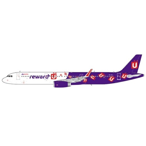 JCUO4003 - 1/400 HONG KONG EXPRESS AIRBUS A321 (REWARD-U LIVERY) REG: B-LEJ WITH ANTENNA *OFFICIAL PRODUCT