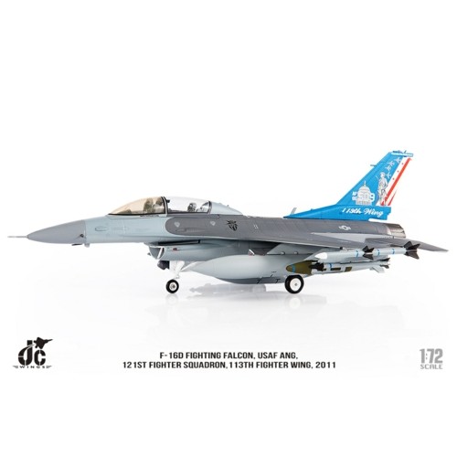 JCW72F16016 - 1/72 F-16D FIGHTING FALCON USAF ANG, 121ST FIGHTER SQUADRON, 113TH FIGHTER WING, 2011