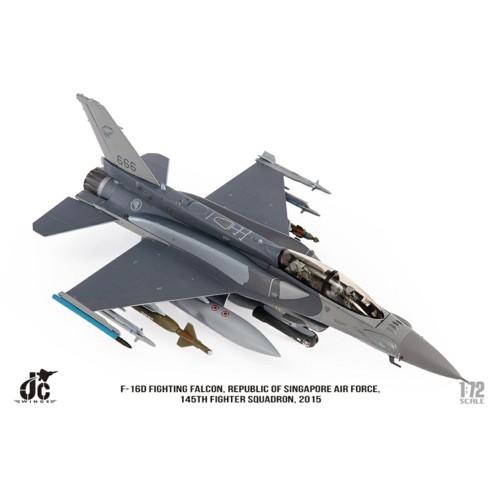 JCW72F16019 - 1/72 F-16D FIGHTING FALCON REPUBLIC OF SINGAPORE AIR FORCE, 145TH FIGHTER SQUADRON, 2015