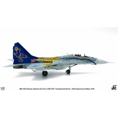 JCW72MG29004 - 1/72 MIG-29A FULCRUM HUNGARY AIR FORCE 59TH TACTICAL FIGHTER WING SZENTGYORGUI DEZSO 70TH ANNIVERSARY EDITION 2010
