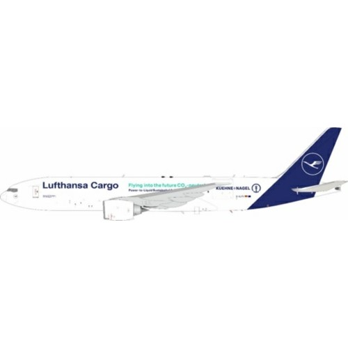JF7772005 - 1/200 777-F LUFTHANSA CARGO KUEHNE AND NAGEL D-ALFK WITH STAND