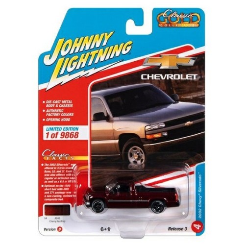 JLCG030B-4 - 1/64 2002 CHEVROLET SILVERADO DARK RED METALLIC