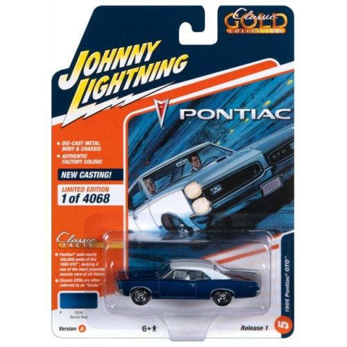 JLCG031A-5 - 1/64 1966 PONTIAC GTO BARRIER BLUE