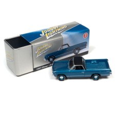 JLCT009A-3 - 1/64 JL COLLECTOR TIN ASSORTMENT 2022 RELEASE 1 VERSION A - 1967 CHEVROLET EL CAMINO LEMANS BLUE WITH FLAT BLACK ROOF