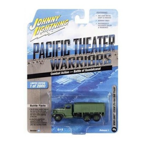 JLML007A-3 - 1/87 JOHNNY LIGHTNING GREATEST GENERATION 2021 RELEASE 2A GMC CCKW 6X6 BATTLE OF GUADALCANAL OLIVE DRAB