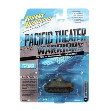 JLML007B-1 - 1/100 JOHNNY LIGHTNING GREATEST GENERATION 2021 RELEASE 2A M3 LEE TANK THE RAID ON MAKIN ISLANDS YELLOW BEACH OLIVE DRAB