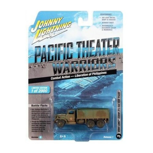 JLML007B-3 - 1/87 JOHNNY LIGHTNING GREATEST GENERATION 2021 RELEASE 2B GMC CCKW 6X6 LIBERATION OF PHILIPPINES OLIVE DRAB DIRTY