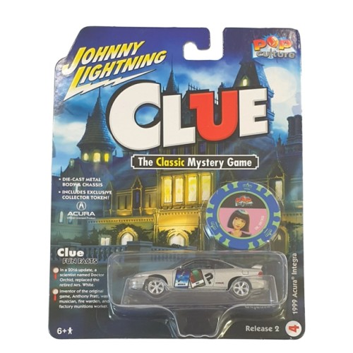 JLPC004-4 - 1/64 JOHNNY LIGHTNING POP CULTURE - RELEASE 4 2021 1999 CLUE ACURA INTEGRA DR.ORCHID AND POKER CHIP