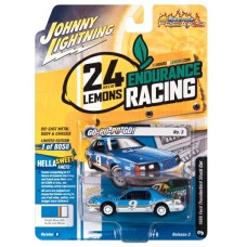 JLSF024B-3 - 1/64 JOHNNY LIGHTNING STREET FREAKS RELEASE 2 2022 B 1986 FORD THUNDERBIRD STOCK CAR BLUE (24 HOURS OF LEMONS)