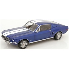 KKDC120224 - 1/12 FORD MUSTANG GT FASTBACK BLUE METALLIC WHITE
