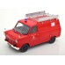 KKDC180495 - 1/18 FORD TRANSIT DELIVERY VAN 1970 FEUERWEHR GERMANY WITH ROOF RACK RED