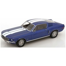 KKDC181394 - 1/18 FORD MUSTANG GT FASTBACK 1968 - BLUE METALLIC/WHITE